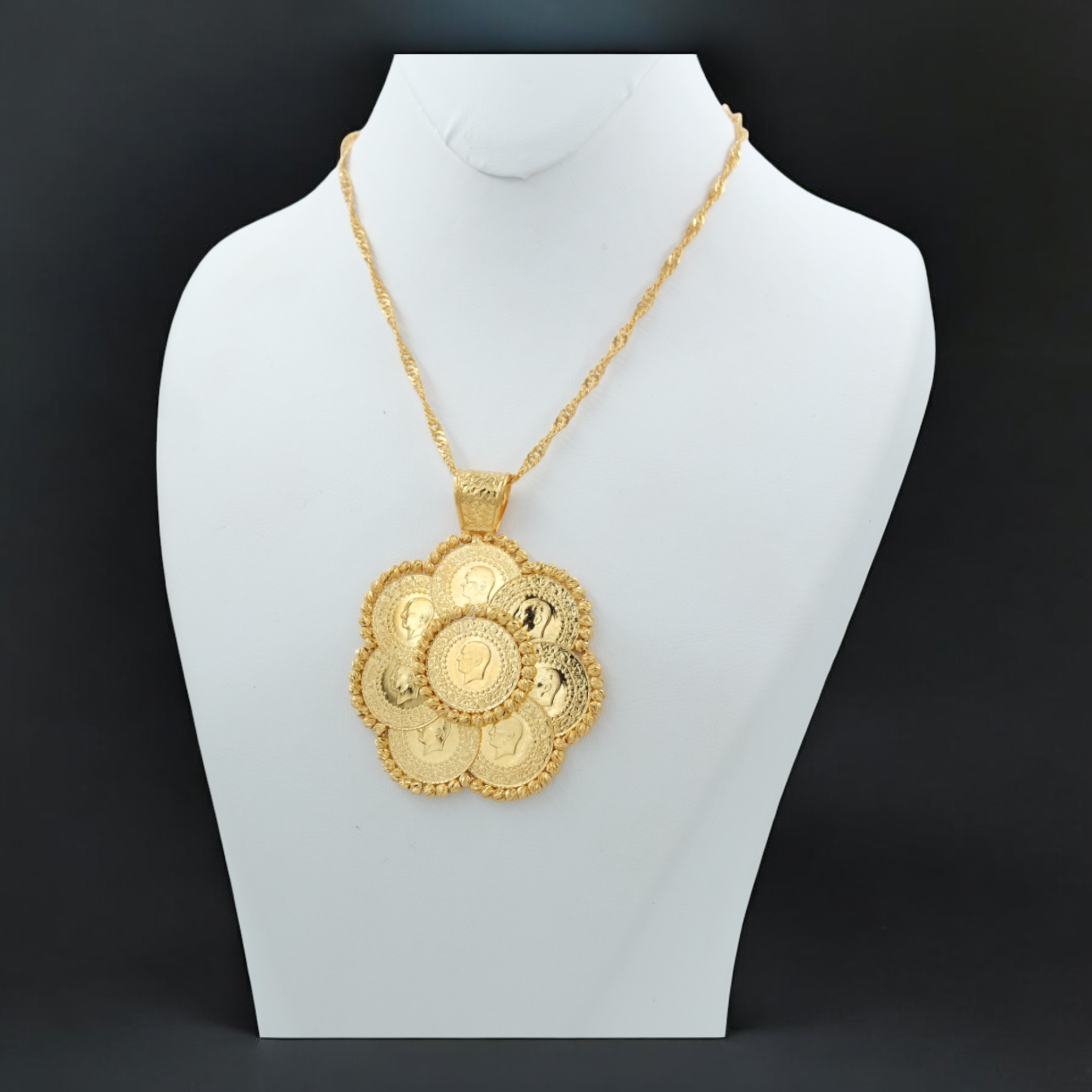 Dorica Liralı Papatya Kolye