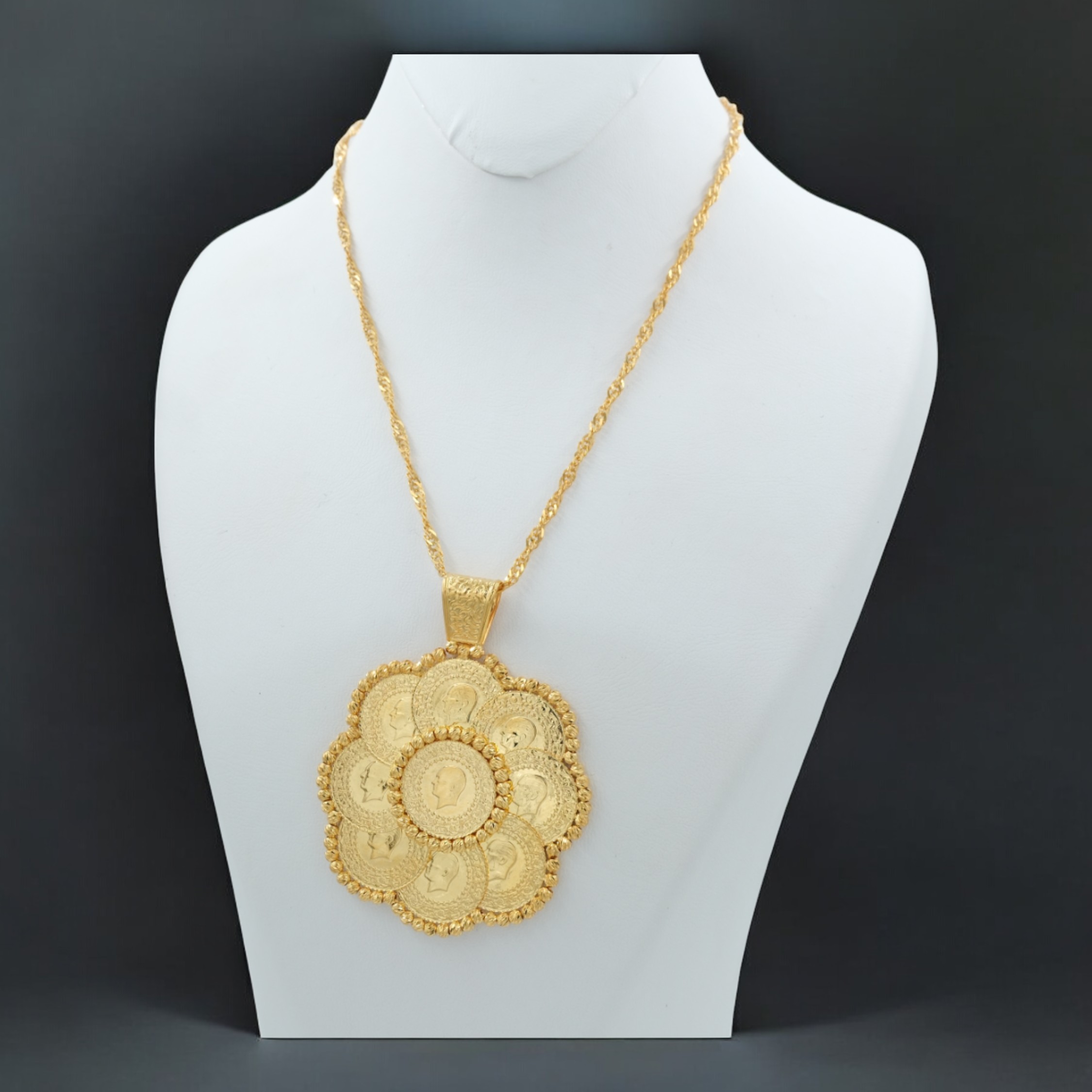 Dorica Liralı Papatya Kolye